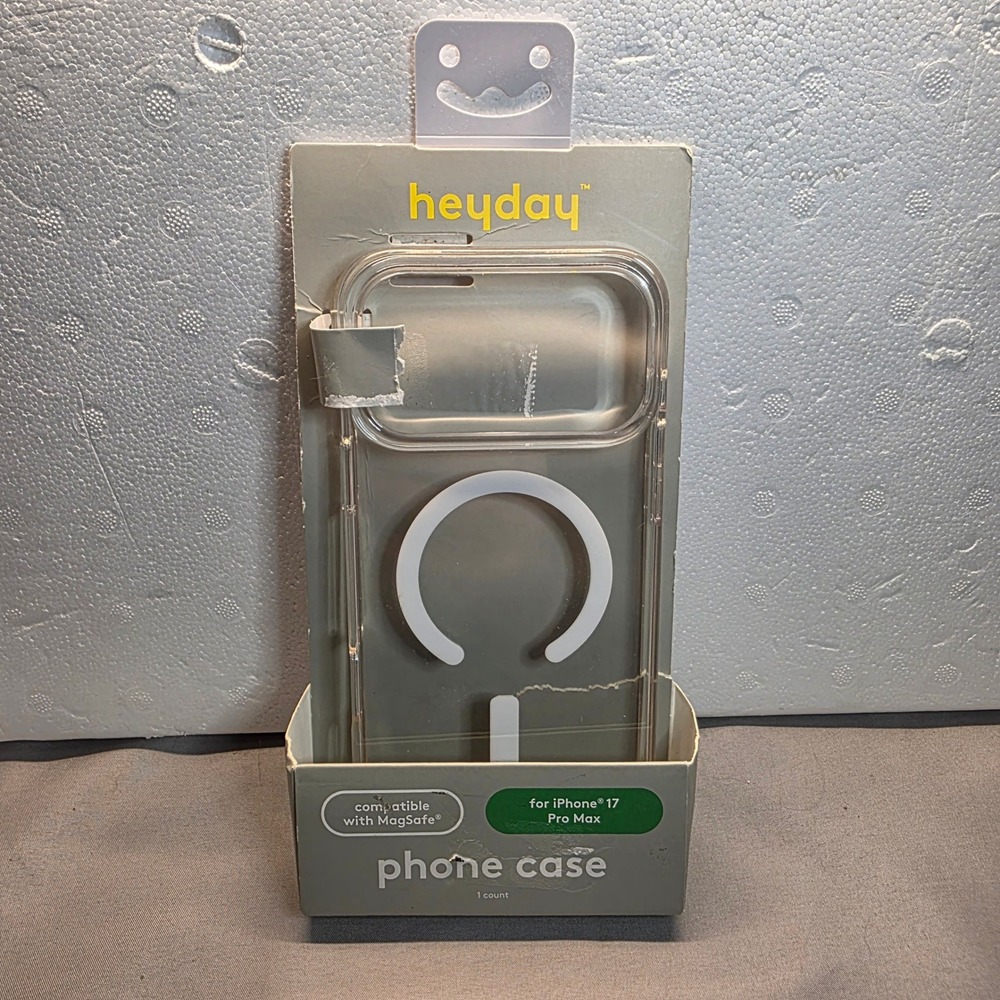 heyday Apple iPhone 17 Pro Max Clear Case MagSafe Compatible Plastic